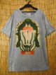 ストーンウォッシュ加工＊仏陀フェイス＆蓮＊Ｔシャツ＊Ｌ