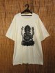 生成り色＊コットン素材＊ガネーシャプリント＊半袖Ｔシャツ＊２ＸＬ 