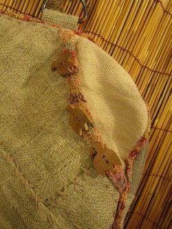 画像2: コットン×ヘンプ＊ヒッピー調＊ボストンバッグ