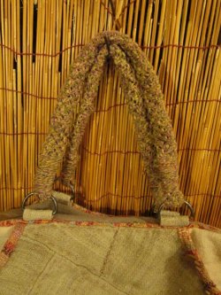 画像5: コットン×ヘンプ＊ヒッピー調＊ボストンバッグ