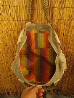 画像6: コットン×ヘンプ＊ヒッピー調＊ボストンバッグ