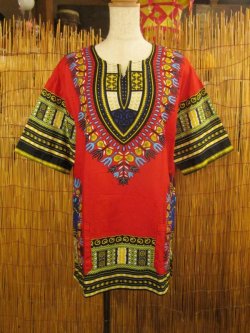 画像1: 小さめサイズ＊アフリカンプリント＊ダシキ＊ＤＡＳＨＩＫＩ＊Ｓ