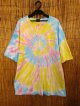 パステルカラー調＊タイダイ染め＊コットン素材＊半袖＊Ｔシャツ＊ＸＬ
