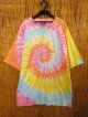 パステルカラー調＊タイダイ染め＊コットン素材＊半袖＊Ｔシャツ＊ＸＬ