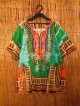 タイダイ染め＊アフリカンプリント＊ダシキ＊ＤＡＳＨＩＫＩ＊Ｌ