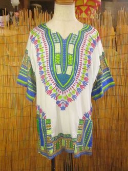 画像1: アフリカンプリント＊ダシキ＊ＤＡＳＨＩＫＩ＊ＸＬ