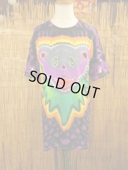 画像1: デッドベア＊モチーフ＊タイダイ染め＊コットン素材＊半袖＊Ｔシャツ＊Ｌ