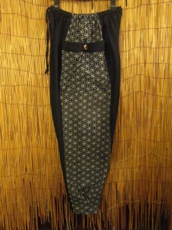 画像3: 黒色ベース＊サイド切り替え＊コットン素材＊カーゴタイプ＊ロングパンツ