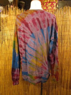 画像3: タイダイ染め＊スパンデックス混合＊コットン素材＊長袖＊Ｔシャツ＊ＸＸＬ