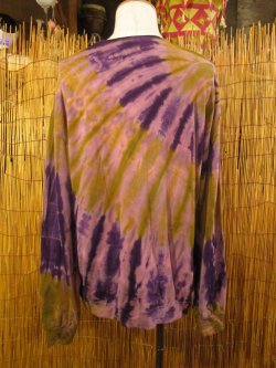 画像3: タイダイ染め＊スパンデックス混合＊コットン素材＊長袖＊Ｔシャツ＊ＸＸＬ