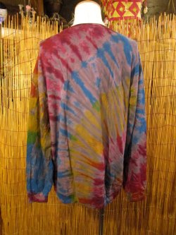 画像3: タイダイ染め＊スパンデックス混合＊コットン素材＊長袖＊Ｔシャツ＊ＸＸＬ