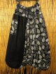黒色＋和風プリント＊切り替え＊コットン素材＊ふんわり＊サルエルパンツ