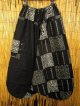 黒色＋和風プリント＊切り替え＊コットン素材＊ふんわり＊サルエルパンツ