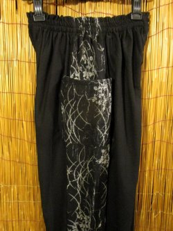 画像3: 黒色ベース＊コットン素材＊サイド切り替え＊ロングパンツ