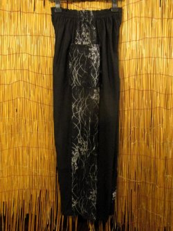 画像2: 黒色ベース＊コットン素材＊サイド切り替え＊ロングパンツ