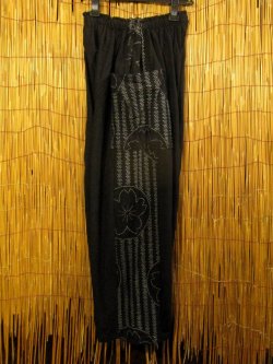画像2: 黒色ベース＊コットン素材＊サイド切り替え＊ロングパンツ