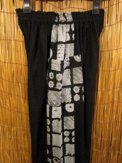 画像3: 黒色ベース＊コットン素材＊サイド切り替え＊ロングパンツ