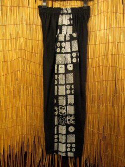 画像2: 黒色ベース＊コットン素材＊サイド切り替え＊ロングパンツ