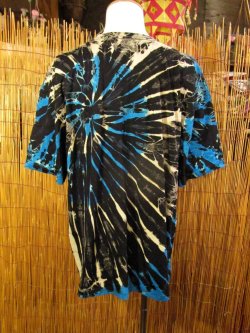 画像3: 黒色ベース＊タイダイ染め＊コットン素材＊半袖＊Ｔシャツ＊ＸＬ