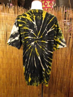 画像3: 黒色ベース＊タイダイ染め＊コットン素材＊半袖＊Ｔシャツ＊ＸＬ