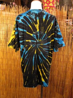 画像3: 黒色ベース＊タイダイ染め＊コットン素材＊半袖＊Ｔシャツ＊ＸＬ