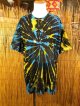 黒色ベース＊タイダイ染め＊コットン素材＊半袖＊Ｔシャツ＊ＸＬ