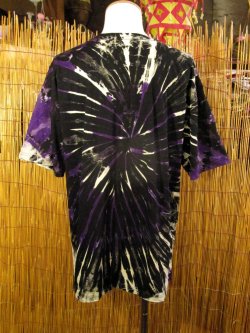 画像3: 黒色ベース＊タイダイ染め＊コットン素材＊半袖＊Ｔシャツ＊ＸＬ