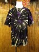 黒色ベース＊タイダイ染め＊コットン素材＊半袖＊Ｔシャツ＊ＸＬ
