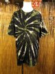 黒色ベース＊タイダイ染め＊コットン素材＊半袖＊Ｔシャツ＊ＸＬ