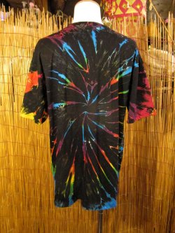 画像3: 黒色ベース＊タイダイ染め＊コットン素材＊半袖＊Ｔシャツ＊ＸＬ