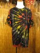 黒色ベース＊タイダイ染め＊コットン素材＊半袖＊Ｔシャツ＊ＸＬ