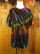 黒色ベース＊タイダイ染め＊コットン素材＊半袖＊Ｔシャツ＊ＸＬ