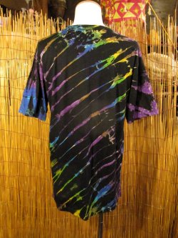 画像3: 黒色ベース＊タイダイ染め＊コットン素材＊半袖＊Ｔシャツ＊ＸＬ