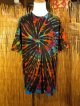 黒色ベース＊タイダイ染め＊コットン素材＊半袖＊Ｔシャツ＊ＸＬ