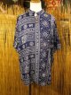 ラムナミプリント＊レーヨン素材＊マオカラー＊半袖＊プルオーバー＊２XＬ