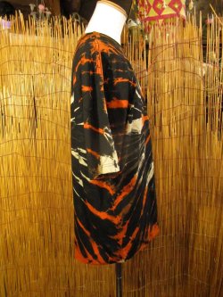 画像2: 黒色ベース＊タイダイ染め＊コットン素材＊半袖＊Ｔシャツ＊２ＸＬ