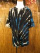 黒色ベース＊タイダイ染め＊コットン素材＊半袖＊Ｔシャツ＊２ＸＬ