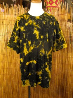 画像1: 黒色ベース＊タイダイ染め＊コットン素材＊半袖＊Ｔシャツ＊２ＸＬ