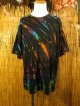 黒色ベース＊タイダイ染め＊コットン素材＊半袖＊Ｔシャツ＊２ＸＬ