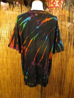 画像3: 黒色ベース＊タイダイ染め＊コットン素材＊半袖＊Ｔシャツ＊２ＸＬ