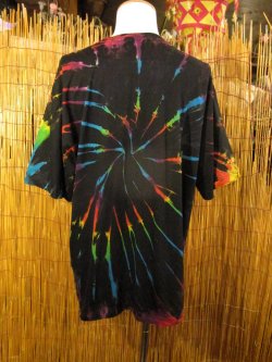画像3: 黒色ベース＊タイダイ染め＊コットン素材＊半袖＊Ｔシャツ＊２ＸＬ