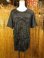 画像1: ロータスプリント＊皺加工＊コットン素材＊半袖＊Ｔシャツ (1)