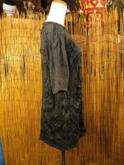 画像2: ロータスプリント＊皺加工＊コットン素材＊半袖＊Ｔシャツ