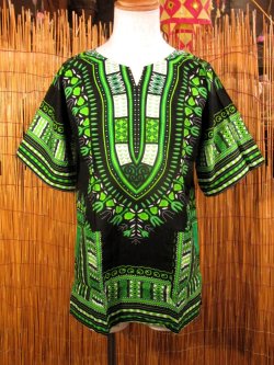 画像1: アフリカンプリント＊ダシキ＊ＤＡＳＨＩＫＩ＊Ｌ