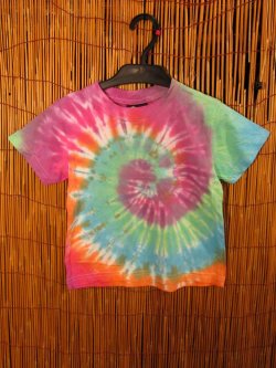 画像1: 【１１０ｃｍ】キッズサイズ＊タイダイ染め＊コットン素材＊半袖＊Ｔシャツ