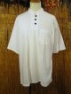 三つボタン＊コットン素材＊胸ポケット＊半袖＊プルオーバー＊２ＸＬ 