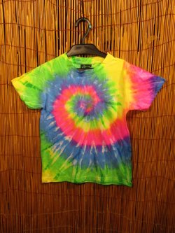 画像1: 【１２０ｃｍ】キッズサイズ＊タイダイ染め＊コットン素材＊半袖＊Ｔシャツ