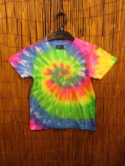 画像1: 【１２０ｃｍ】キッズサイズ＊タイダイ染め＊コットン素材＊半袖＊Ｔシャツ
