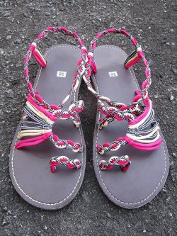 画像4: 【２４・５ｃｍ〜２５ｃｍ】編み編み＊紐サンダル