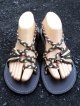 【２５・５ｃｍ〜２６ｃｍ】編み編み＊紐サンダル